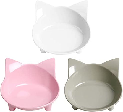 SKRTUAN Plastic Cat Bowls 3X