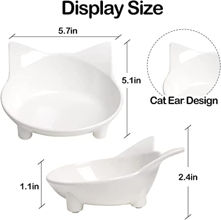 SKRTUAN Plastic Cat Bowls 3X