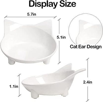 SKRTUAN Plastic Cat Bowls 3X