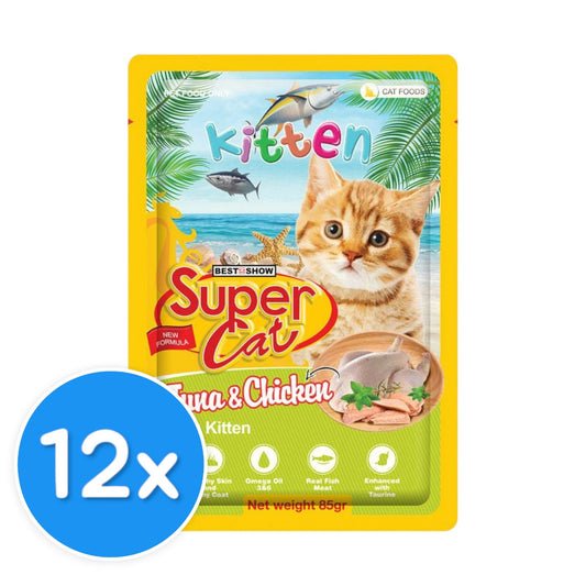 SuperCat Kitten Tuna & Chicken 12X