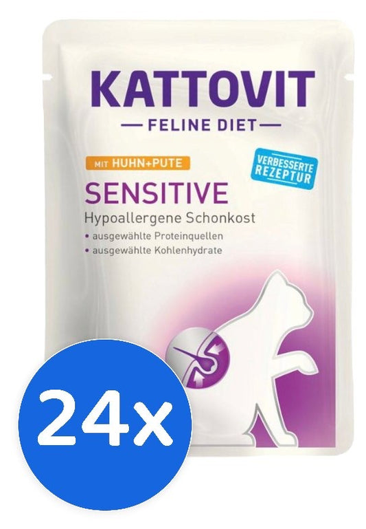 Kattovit Sensitive Chicken Turkey 24X