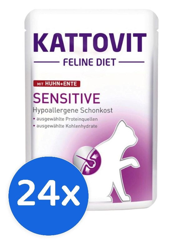 Kattovit Sensitive  Chicken & Duck 24X