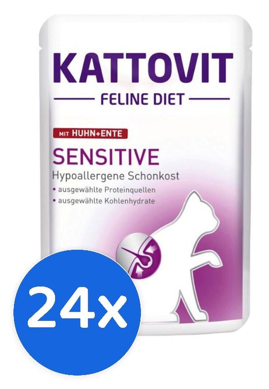 Kattovit Sensitive  Chicken & Duck 24X