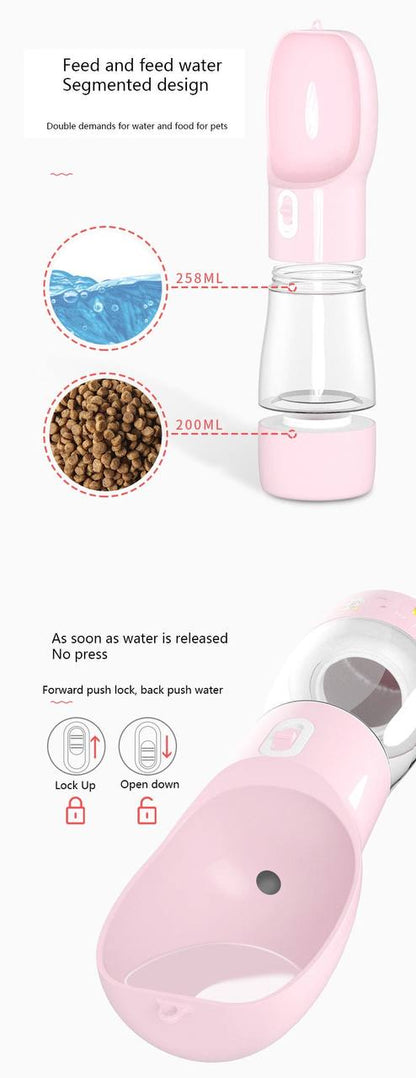 Portable Food/Water Drinking Bottle 380ml