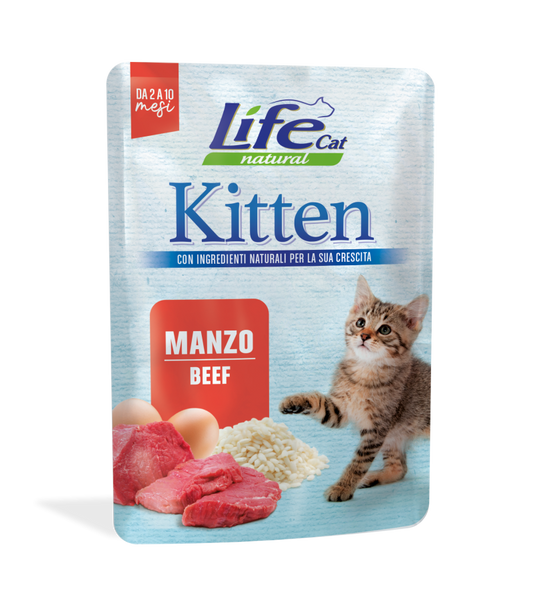 Life Cat Pouch Kitten - Beef 75g