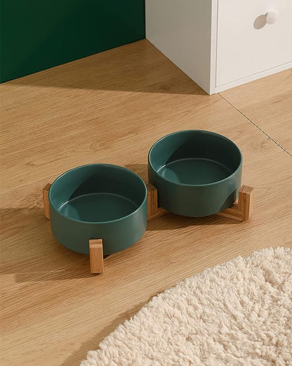 Luxury Ceramic Dual Pet Bowl L