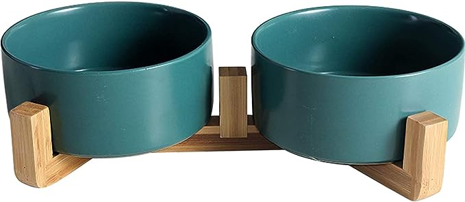 Luxury Ceramic Dual Pet Bowl L