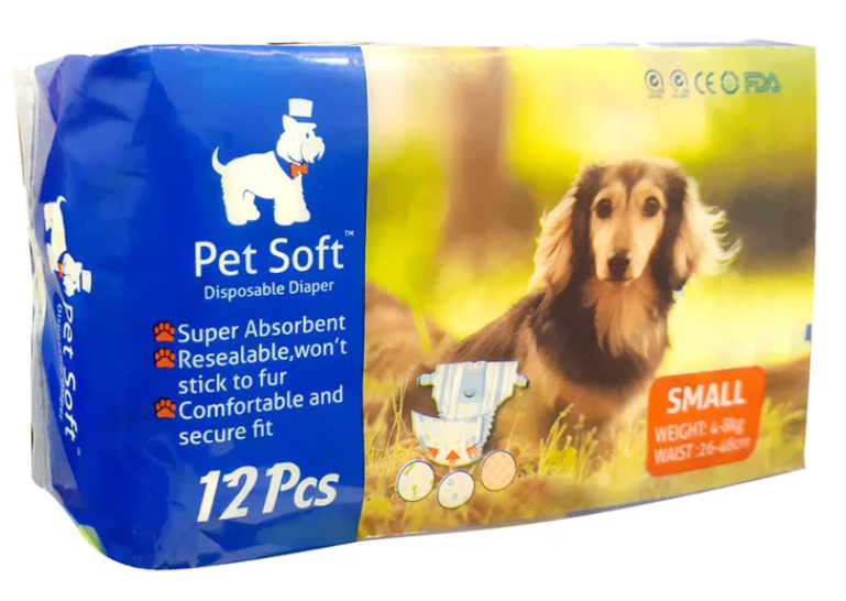 حفاضات ناعمة للنساء من Pet Soft - مقاس S 12X