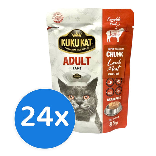 KUKU KAT Adult Chunk Lamb 24x