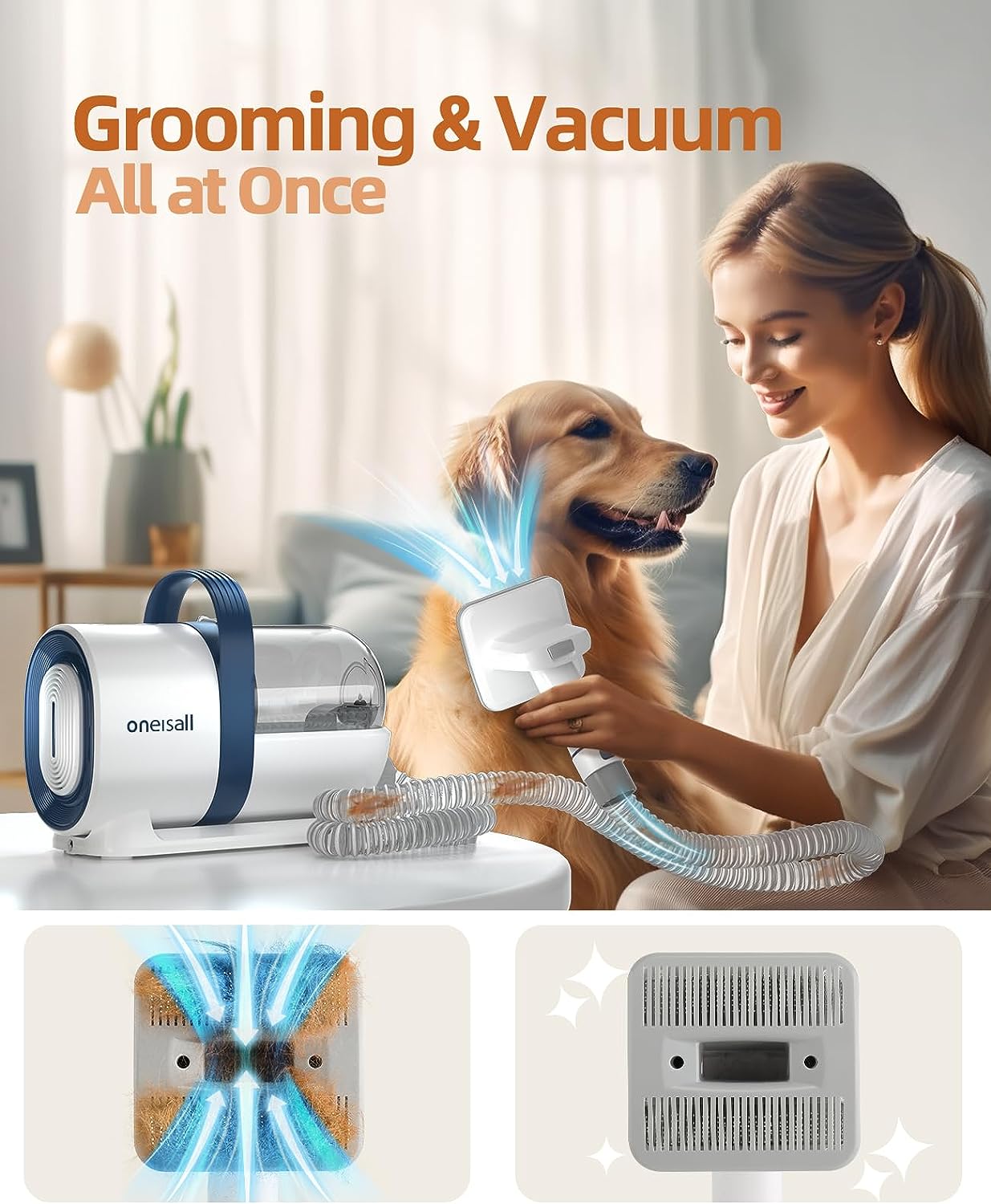 oneisall Hair Vacuum & Grooming Kit