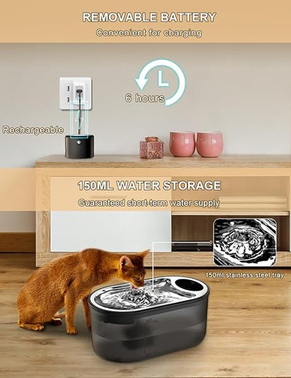 TOMXCUTE Rechargeable Water Fountain 3L