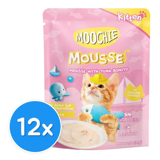 MOOCHIE - Kitten Mousse With Tuna Bonito 12X