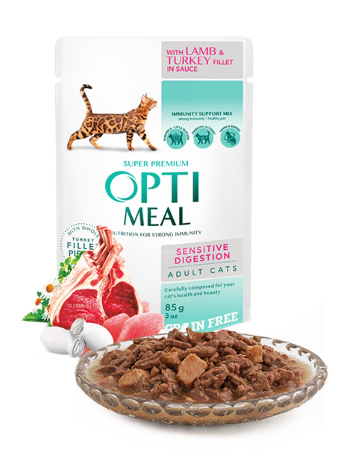 OPTI MEAL Digestive Lamb Turkey in Sauce