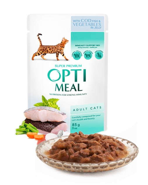 OPTI MEAL Cod Vegetables in Jelly 85g