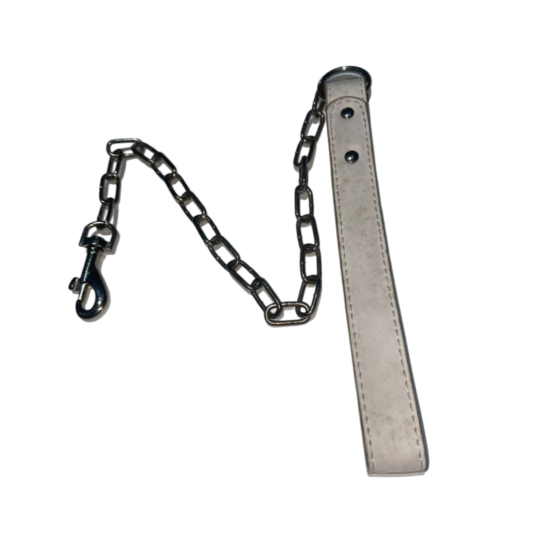 dog chain leash leather