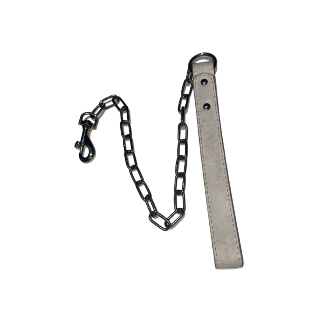 dog chain leash leather