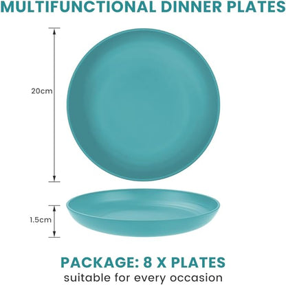 Bugucat 8 Piece Dinner Plates 20CM 8PCS