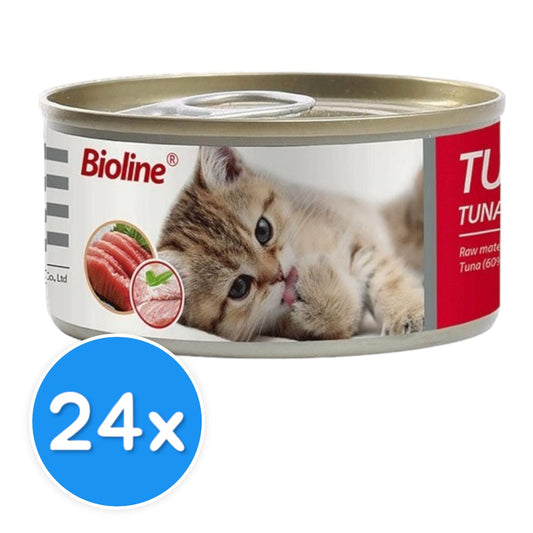 Bioline Tuna & Beef Can 24X