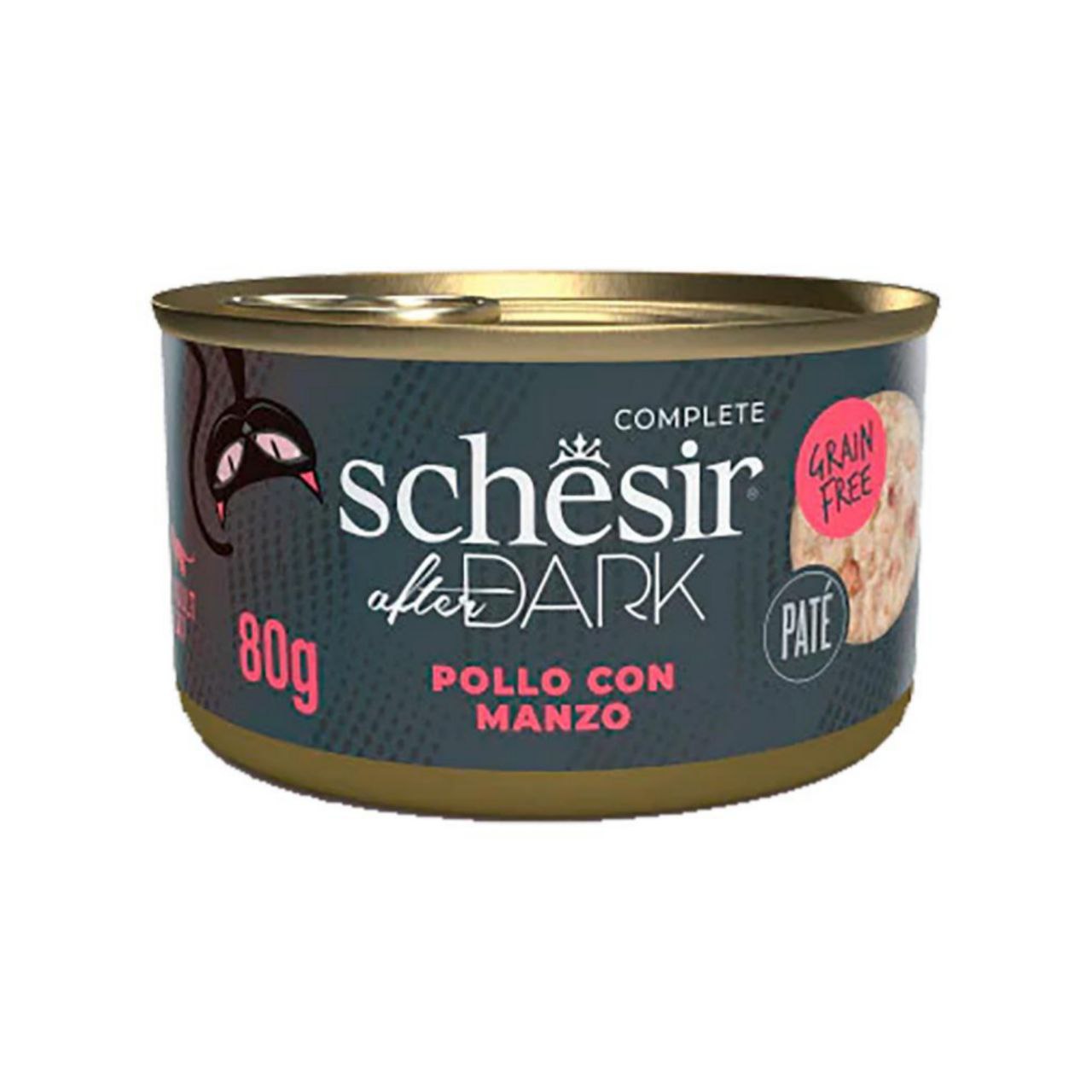 Schesir Dark Chicken with Beef in Pate 70g