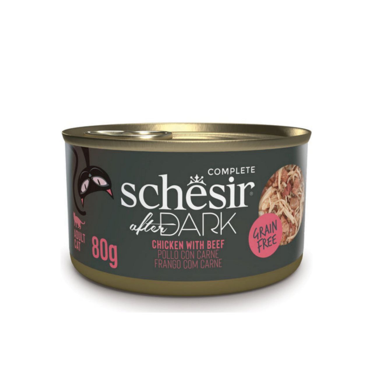 Schesir Dark Chicken with Beef in Broth 70g