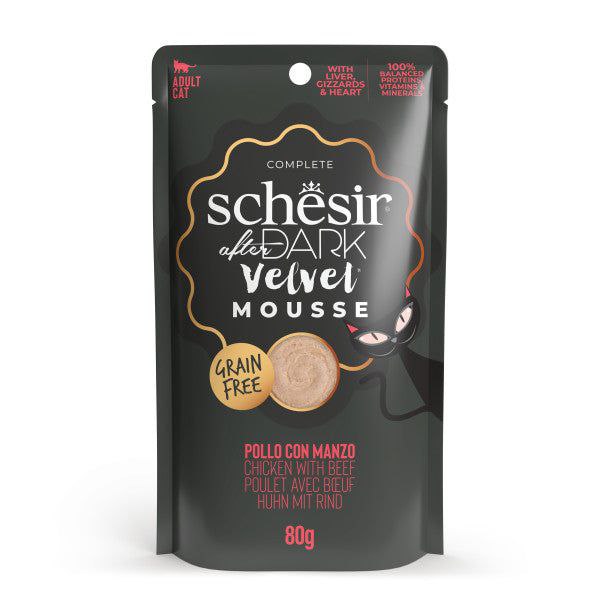 Schesir Dark Mousse in Chicken with Beef 80g