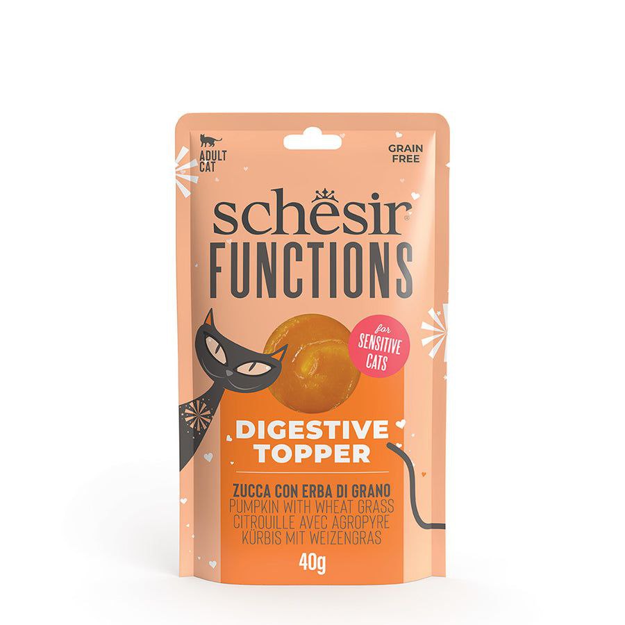 Schesir Functions Digestive Topper in Pumpkin with Wheat Grass 40g