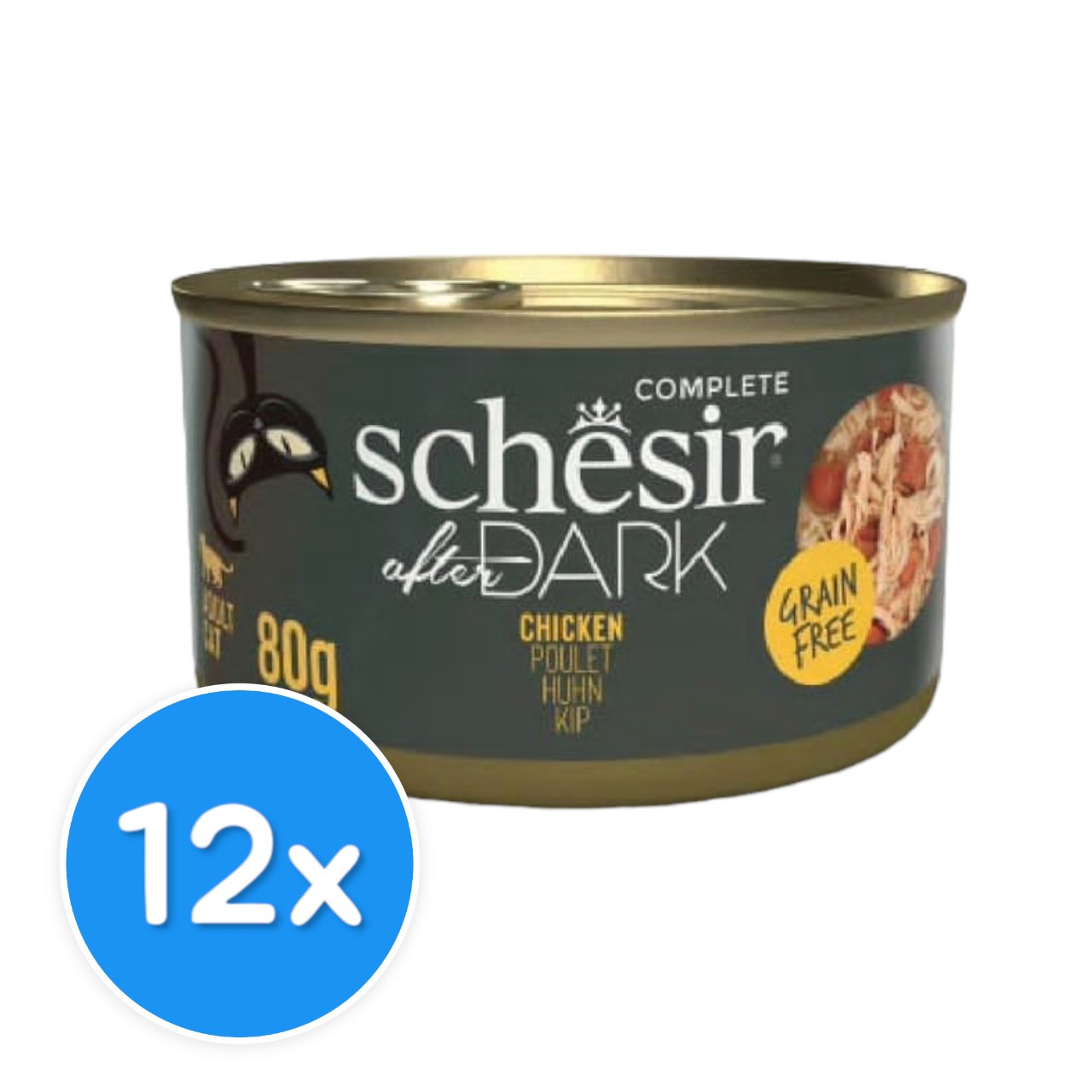 Schesir Dark Chicken in Broth 12X