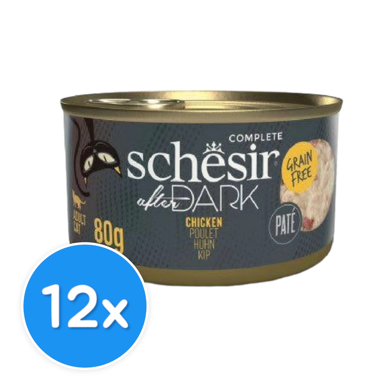 Schesir Dark Chicken in Pate 12X