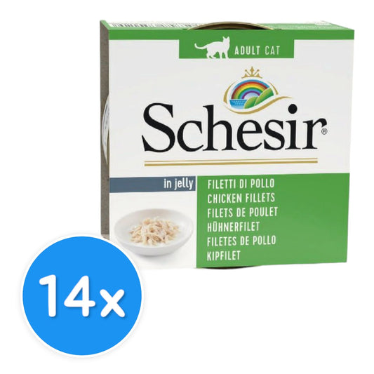 Schesir Adult Chicken Fillets In Jelly 14X