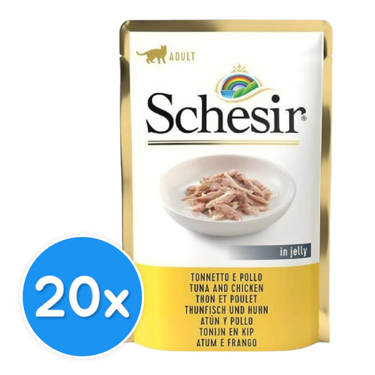 Schesir Adult Tuna and Chicken In Jelly 20X