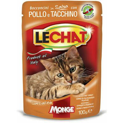 LeChat Pouches Chunkies with Chicken and Turkey 100g