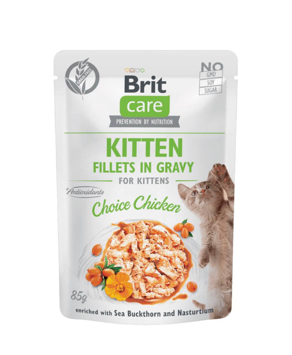 Brit Care Cat Kitten  in Gravy Choice Chicken 85g