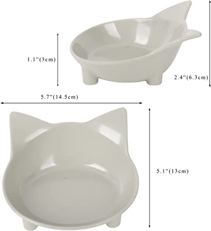 SKRTUAN Plastic Cat Bowls