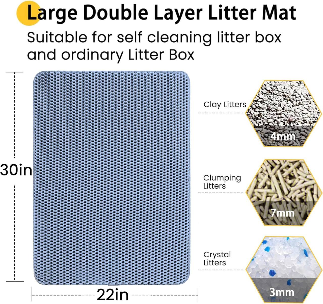 Litterbox Matt Blue -L 55x75