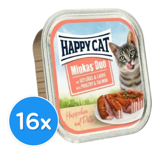 Happy Cat Poultry & Salmon 16X