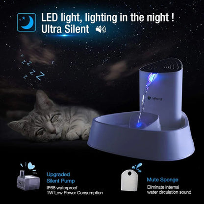 Isyoung Cat fountain Led