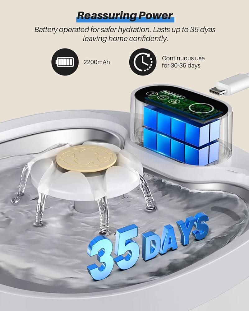 Rechargeable Water Fountain 2.6L