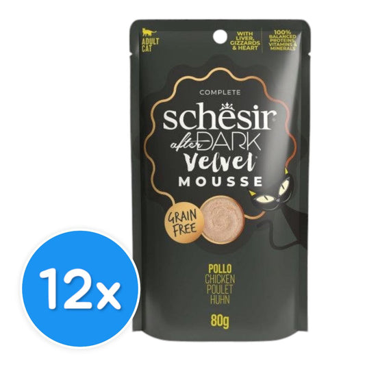 Schesir Dark Mousse With Chicken 12X