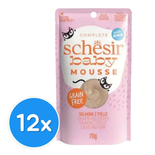 Schesir Baby mousse Salmon and Chicken 12X