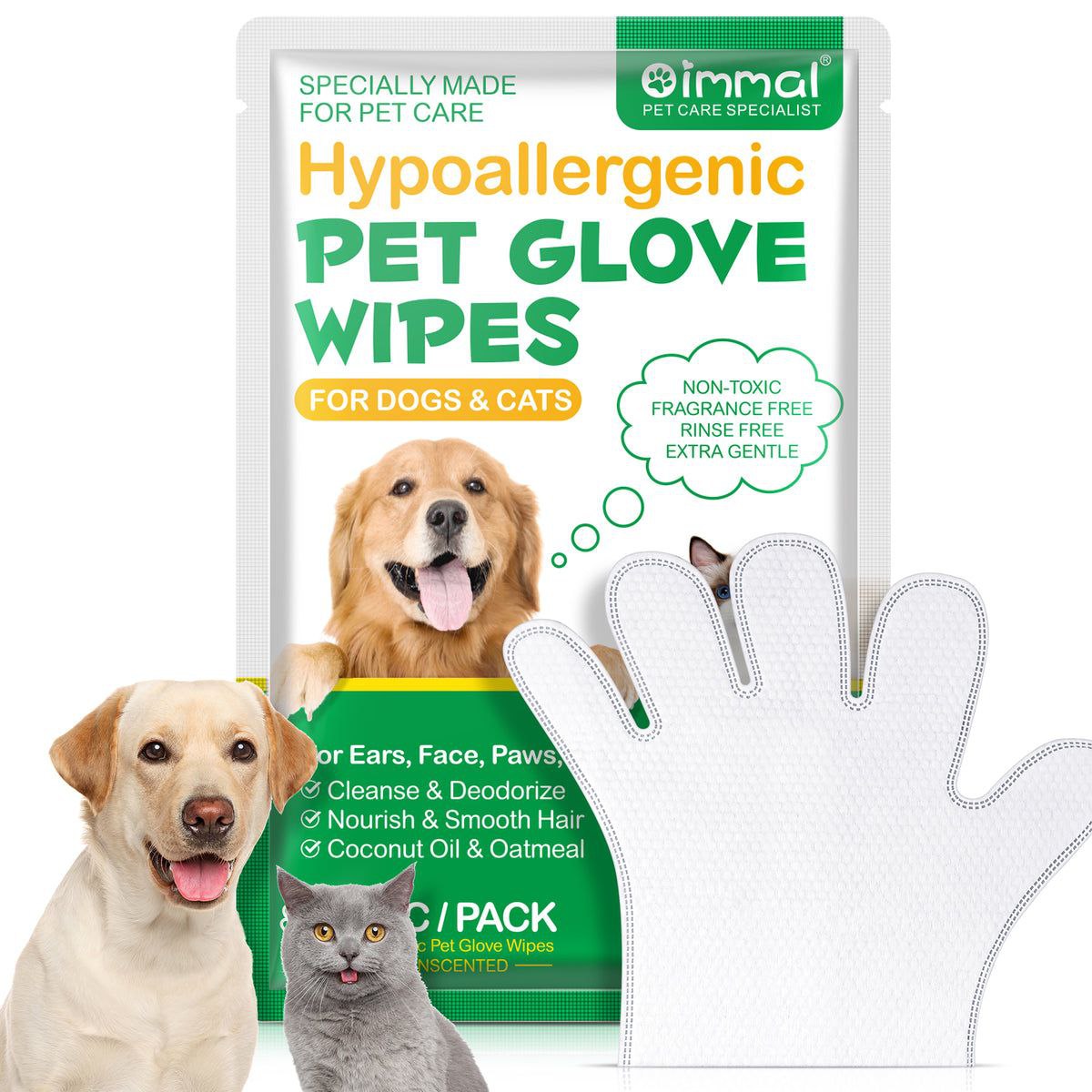 Oimmal Pet Gloves Wipes