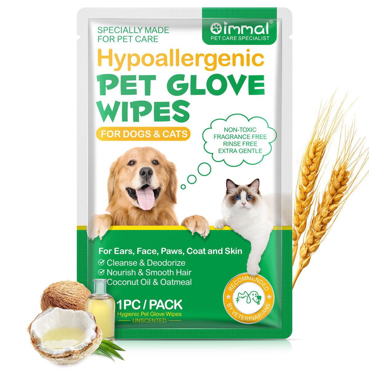 Oimmal Pet Gloves Wipes