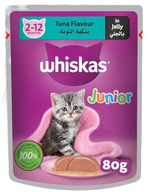 Whiskas Junior With Tuna in Jelly 80g