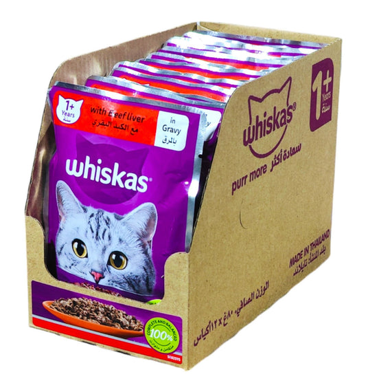 Whiskas Beef in Gravy 12X