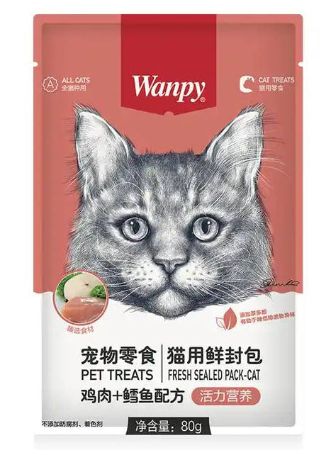 Wanpy Chicken with Cod 80g