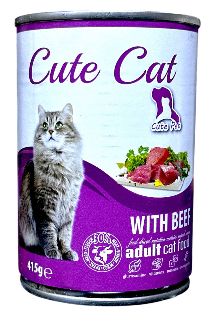 Cute Cat Adult with Beef 415g