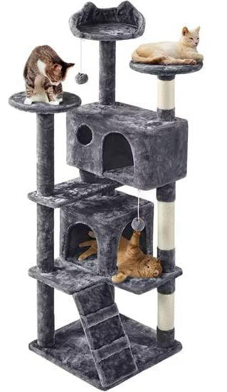 Multi-Level Cat Tree Tower-Model K02 Dark Grey 138cm