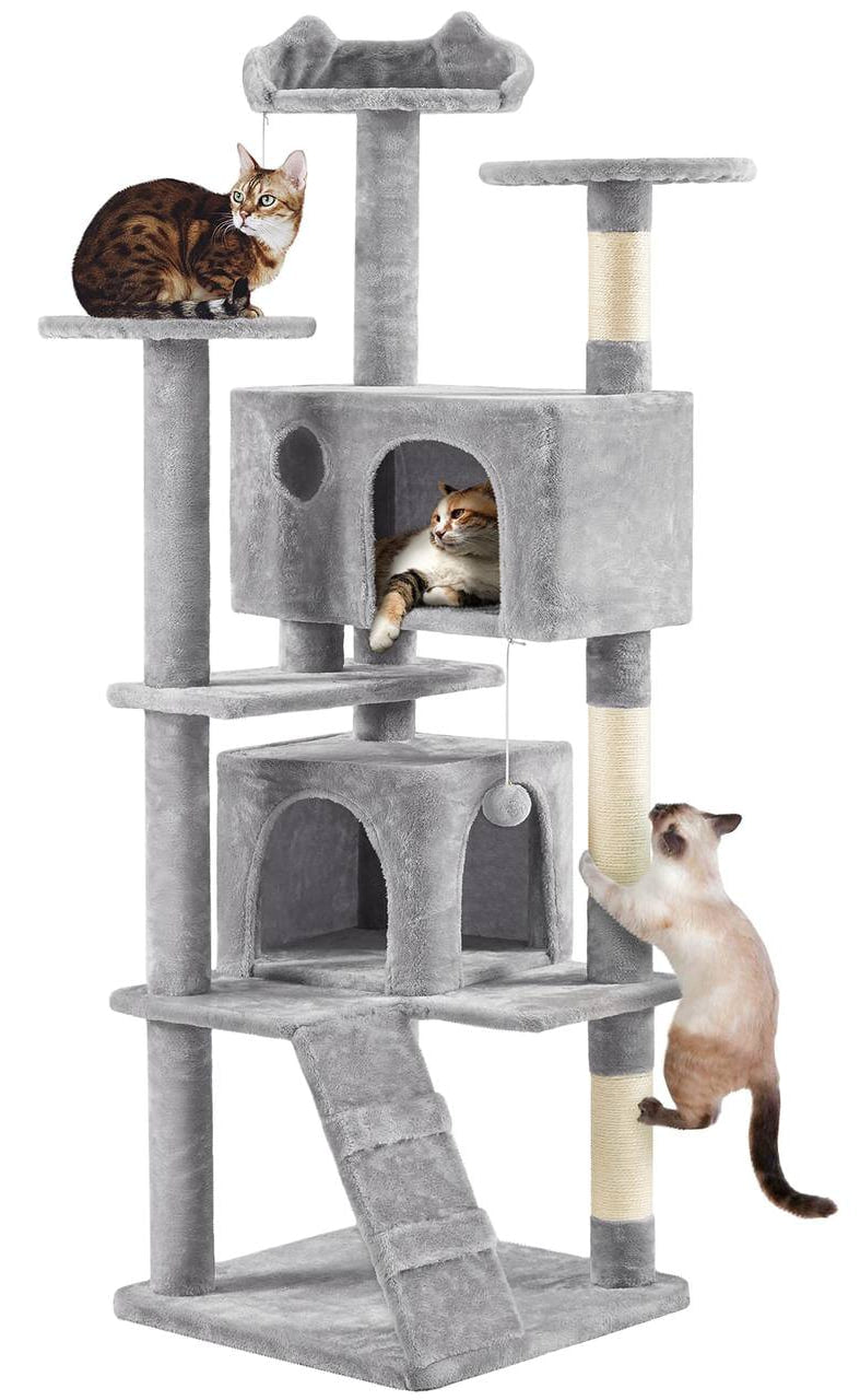 Multi-Level Cat Tree Tower-Model K02 Light Grey 138cm