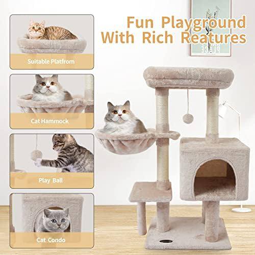 Multi-Level Cat Tree Tower-Model K01 Light Grey 89cm