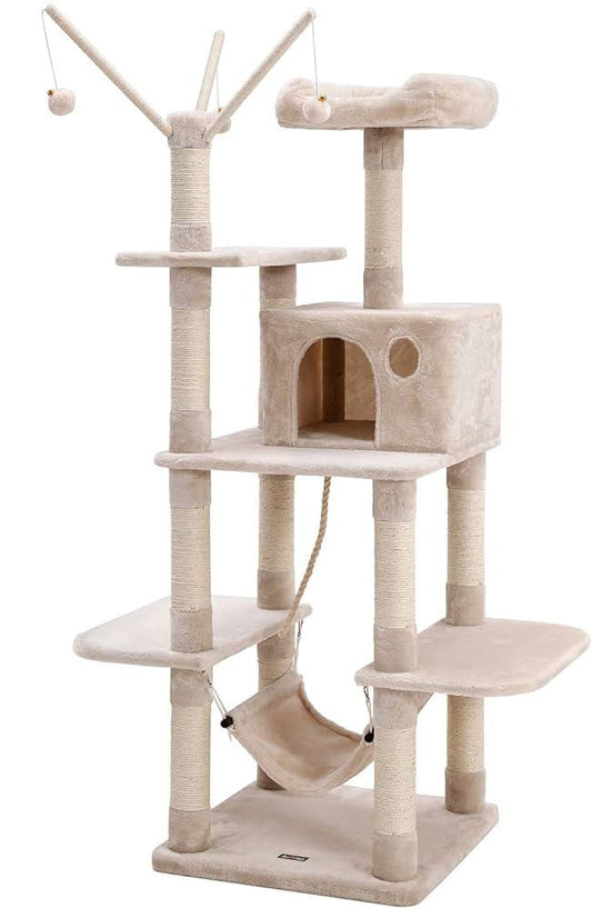 Multi-Level Cat Tree Tower-Model K010 Begie 154cm