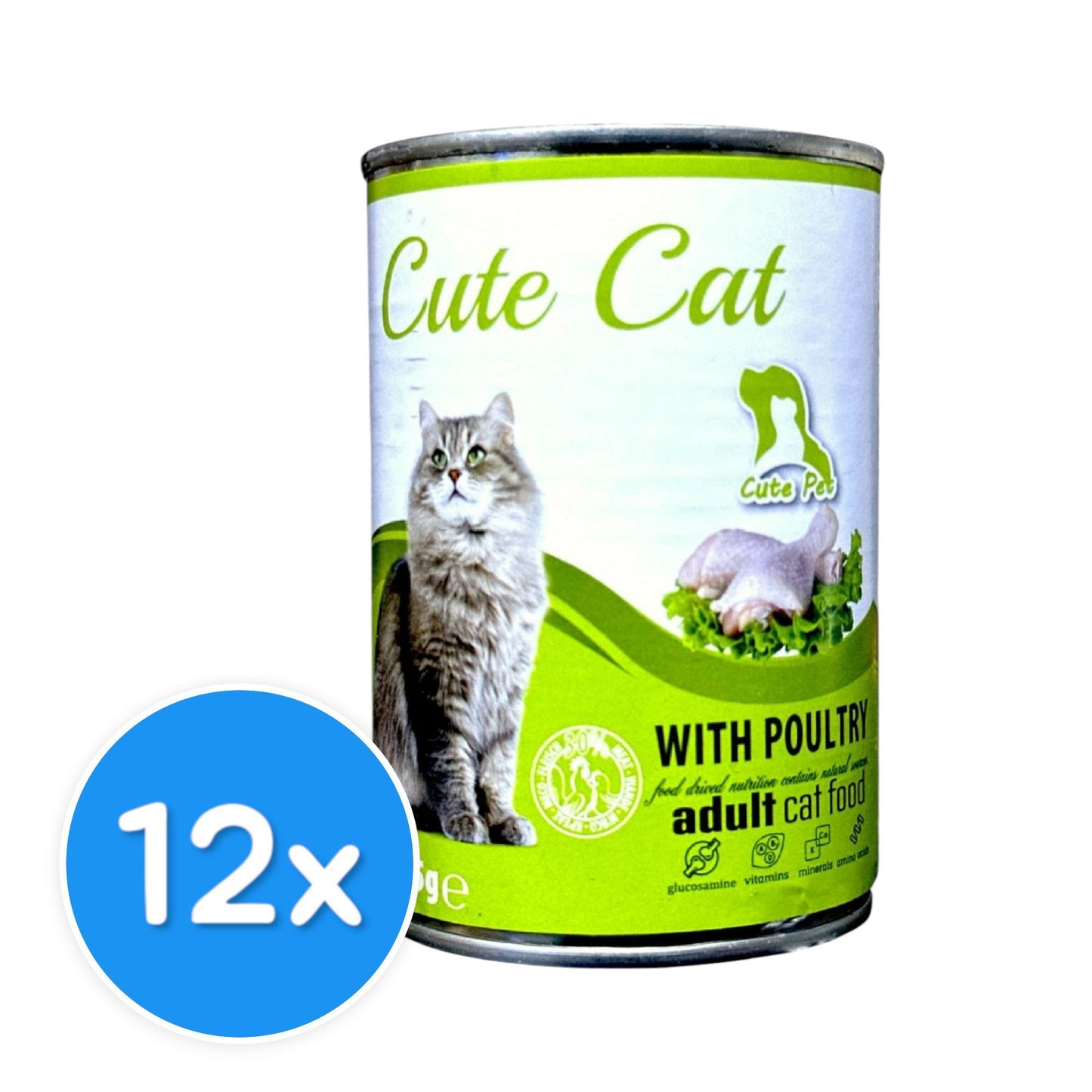 Cute Cat Adult with Poultry